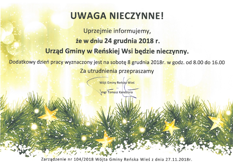 wigilia nieczynne
