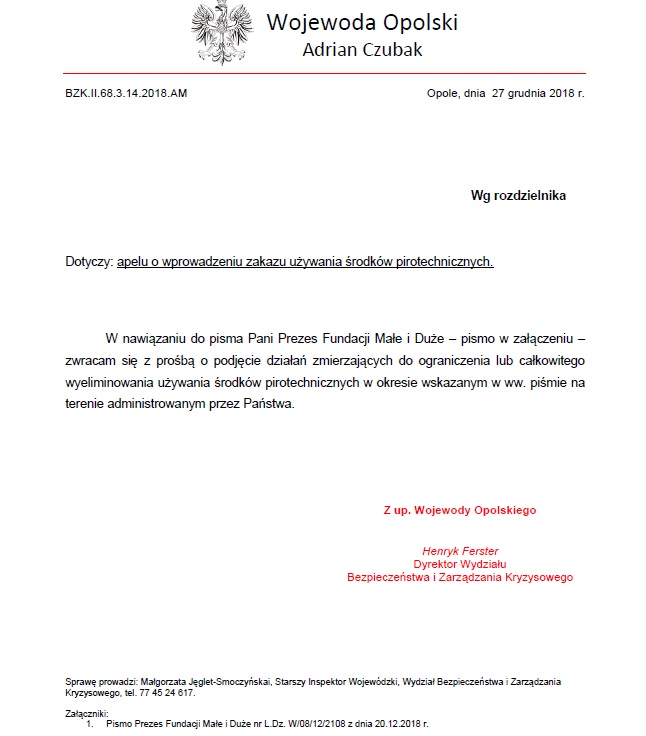 wojewoda srodki pirotechniczne