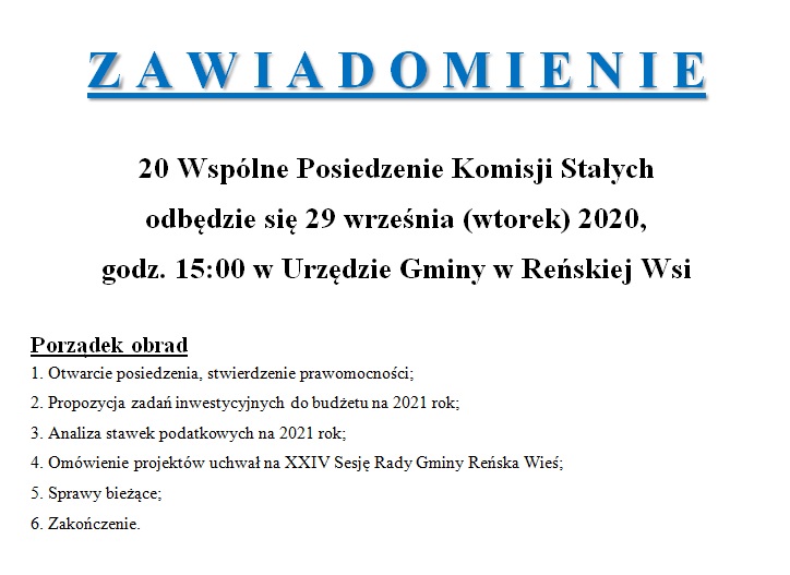 komisje wsp. 29 wrzenia